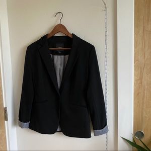 Black forever21 blazer jacket with striped lining